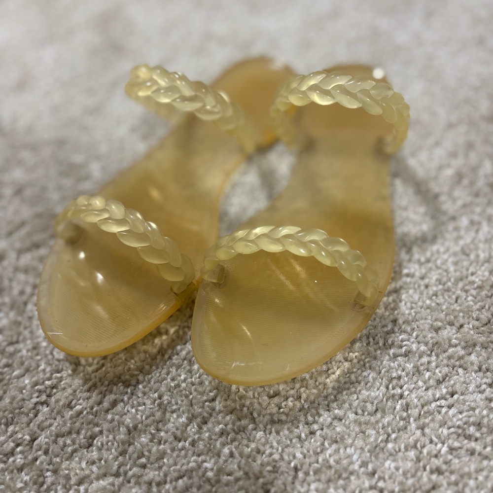 Stuart Weitzman Braida Sawyer jelly slide sandals